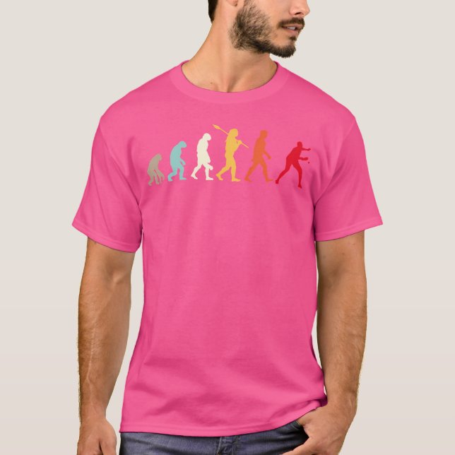 Ping Pong Evolution Funny Table Tennis Player T-Shirt (Vorderseite)