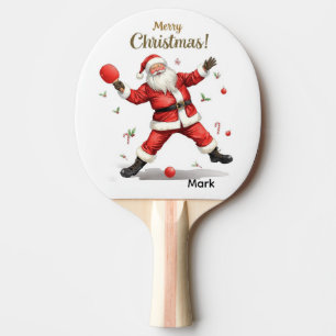 Ping Pong  Frohe Weihnachten mit dem Weihnachtsman Tischtennis Schläger