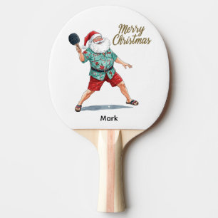 Ping Pong  Frohe Weihnachten mit dem Weihnachtsman Tischtennis Schläger