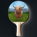 Ping Pong Highland Cow Tischtennis Schläger<br><div class="desc">Highland Cow</div>
