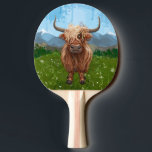 Ping Pong Highland Cow Tischtennis Schläger<br><div class="desc">Highland Cow</div>