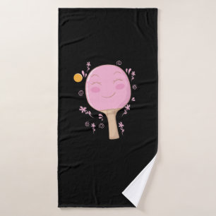 Ping Pong Kelle in Rosa Tischtennis Mädchen Frau Badehandtuch
