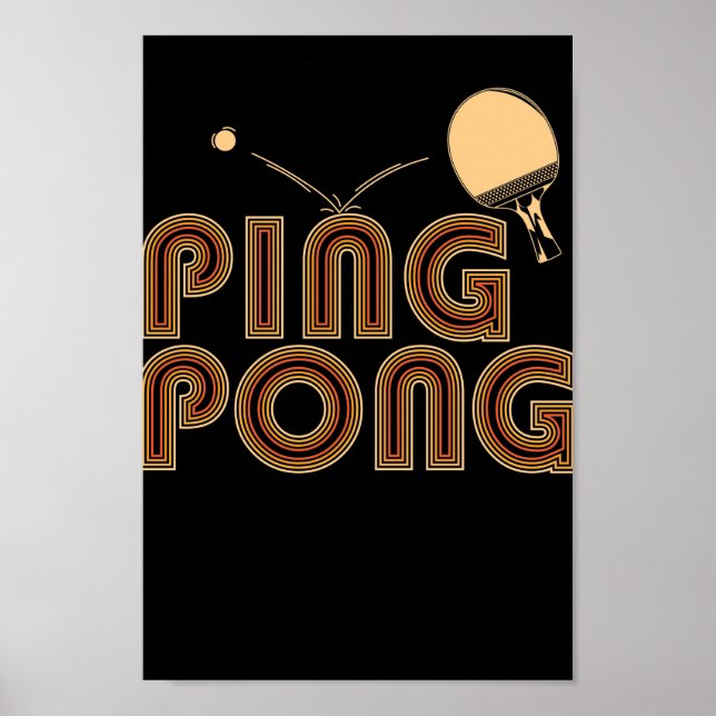 Ping Pong Kelle mit Ball Tischtennis Poster (Vorne)