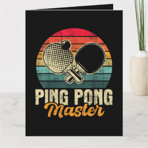Ping Pong Meister - Tischtennisspieler Sport Karte