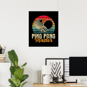 Ping Pong Meister - Tischtennisspieler Sport Poster