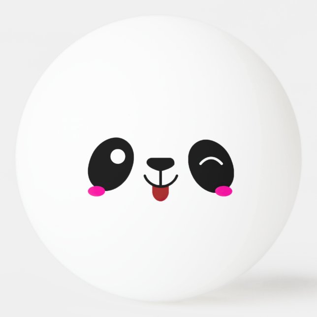 Ping Pong Mocking Panda Tischtennisball (Vorderseite)