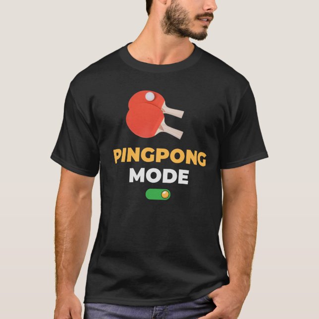 Ping Pong Mode Tischtennis Player T-Shirt (Vorderseite)