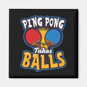 Ping Pong nimmt Balls Design Table Tennis Magnet