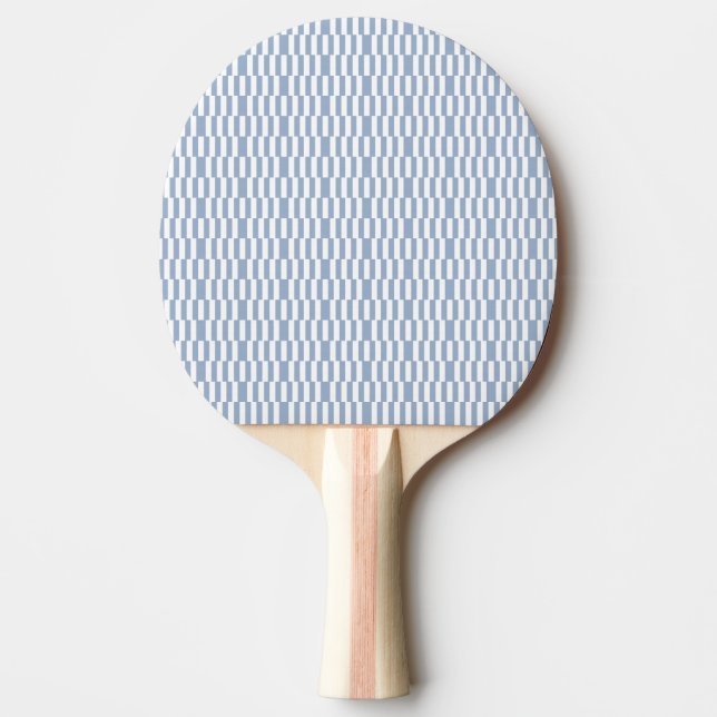 Ping Pong Paddle Blue & White Stripe Tischtennis Schläger (Vorderseite)