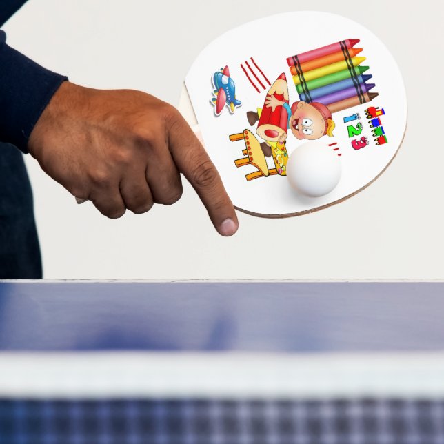 Ping Pong Paddle Crayons Zahlen Tischtennis Schläger (InSitu)