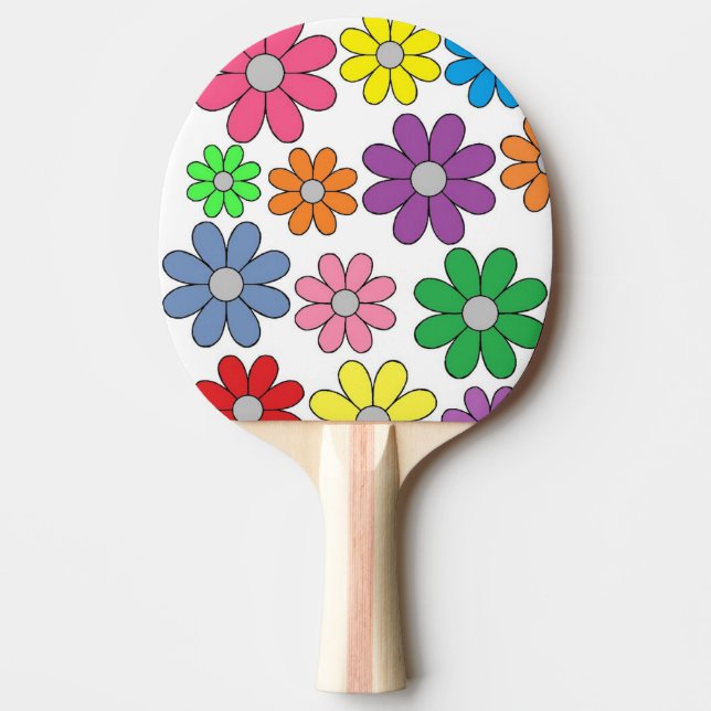 Ping Pong Paddle - Crazy Daisies! Tischtennis Schläger (Vorderseite)