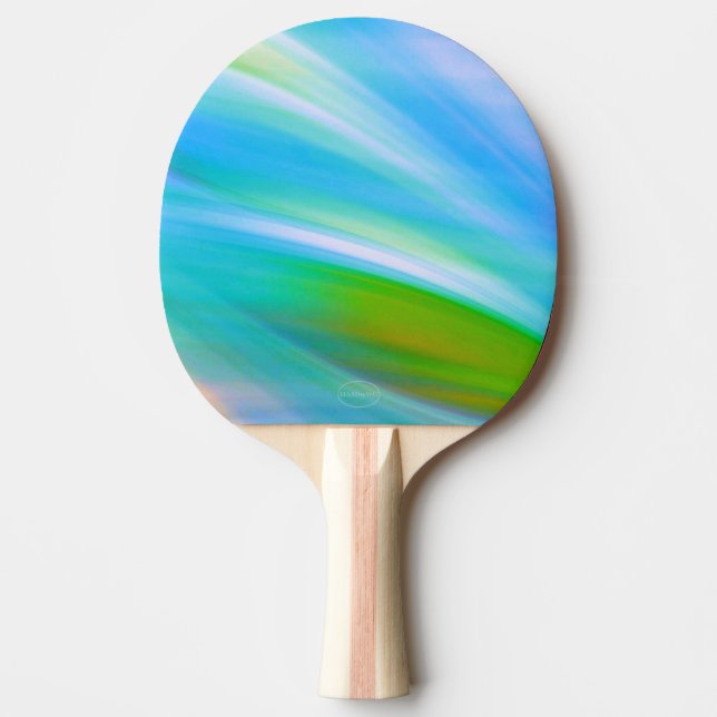 Ping-Pong Paddle - Farbwave Aqua- HAMbyWG Tischtennis Schläger (Vorderseite)