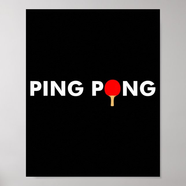 Ping Pong Paddle für Tischtennis Poster (Vorne)