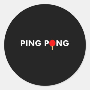 Ping Pong Paddle für Tischtennis Runder Aufkleber