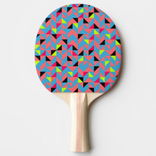 Ping Pong Paddle - Helles Neon Retro Muster Tischtennis Schläger