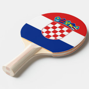 Ping Pong Paddle mit der Flagge Kroatiens Tischtennis Schläger