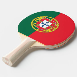 Ping Pong Paddle mit der Flagge Portugals Tischtennis Schläger
