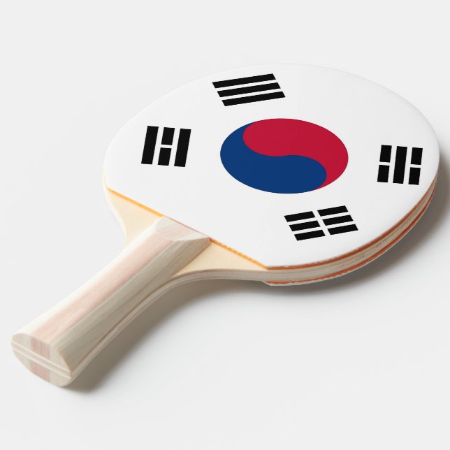 Ping Pong Paddle mit der Flagge Südkoreas Tischtennis Schläger (Vorderseite)