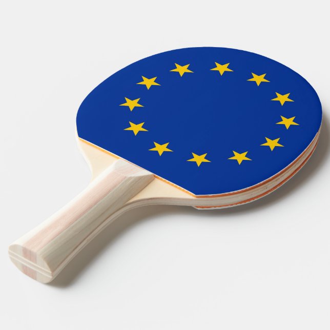 Ping Pong Paddle mit Flag der europäischen Gewerks Tischtennis Schläger (Vorderseite)