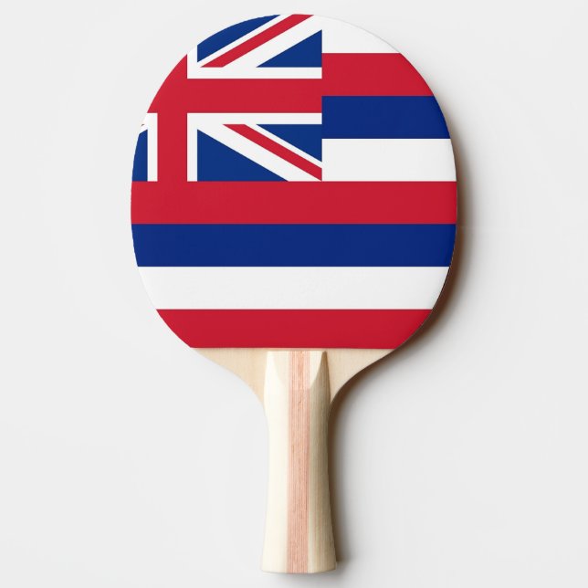 Ping Pong Paddle mit Flag Hawaii, USA Tischtennis Schläger (Rückseite)