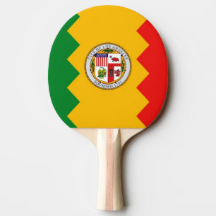 Ping Pong Paddle mit Flag Los Angeles, USA Tischtennis Schläger