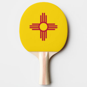 Ping Pong Paddle mit Flag New Mexico, USA Tischtennis Schläger