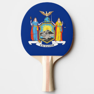 Ping Pong Paddle mit Flag New York, USA Tischtennis Schläger