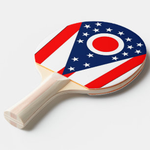 Ping Pong Paddle mit Flag Ohio Staat, USA Tischtennis Schläger