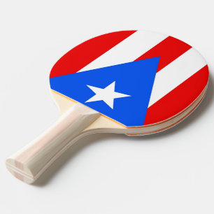 Ping Pong Paddle mit Flag Puerto Rico, USA Tischtennis Schläger