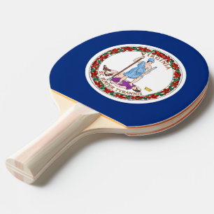 Ping Pong Paddle mit Flag Virginia, USA Tischtennis Schläger
