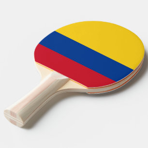 Ping Pong Paddle mit Flag von Kolumbien Tischtennis Schläger