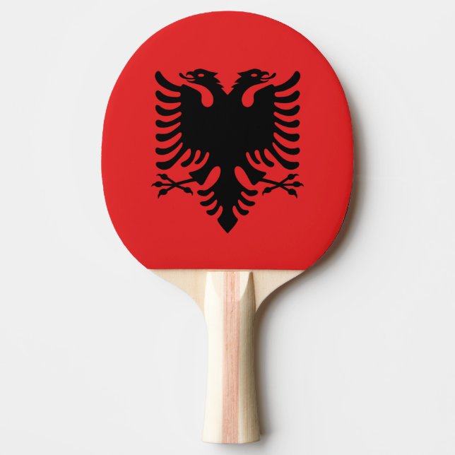 Ping Pong Paddle mit Flagge Albaniens Tischtennis Schläger (Vorderseite)