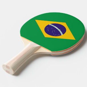 Ping Pong Paddle mit Flagge Brasiliens Tischtennis Schläger