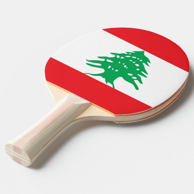 Ping Pong Paddle mit Flagge des Libanon Tischtennis Schläger (Vorderseite)