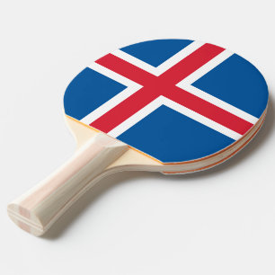 Ping Pong Paddle mit Flagge Islands Tischtennis Schläger
