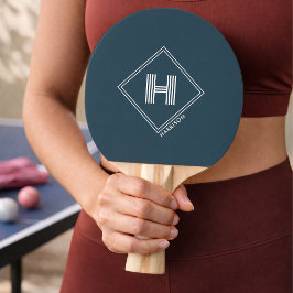Ping Pong Paddle | Modern Geometric Monogram Tischtennis Schläger