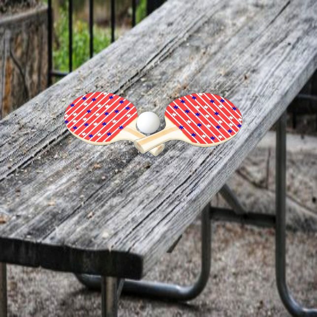 Ping Pong Paddle Paddle Tischtennis Schläger (Break out the Flag Stripes Ping Pong Paddles, and enjoy a fun game!)