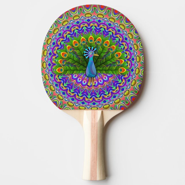 Ping Pong Paddle Peacock Tischtennis Schläger (Vorderseite)