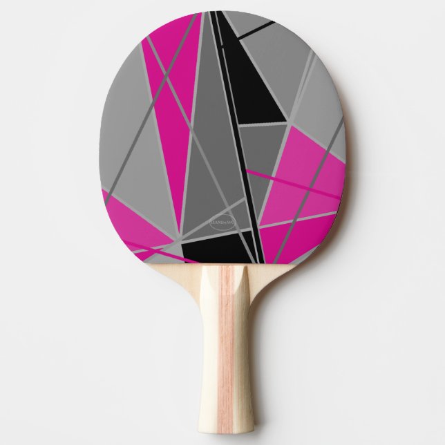 Ping-Pong Paddle - Pink, Black & Gray von HAMbyWG Tischtennis Schläger (Vorderseite)