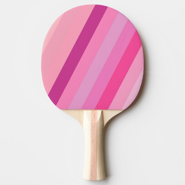 Ping Pong Paddle Pink Streifen Tischtennis Schläger (Vorderseite)