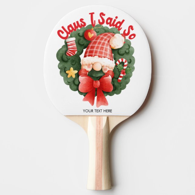 Ping Pong Paddle Retro Weihnachten Tischtennis Schläger (Vorderseite)