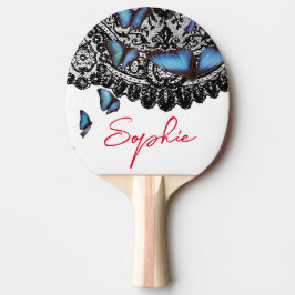 Ping Pong Paddle "SOPHIE" BUTTERFLIES Tischtennis Schläger