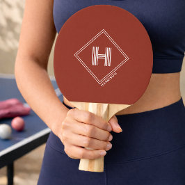 Ping Pong Paddle | Stylish Geometric Monogrammed Tischtennis Schläger