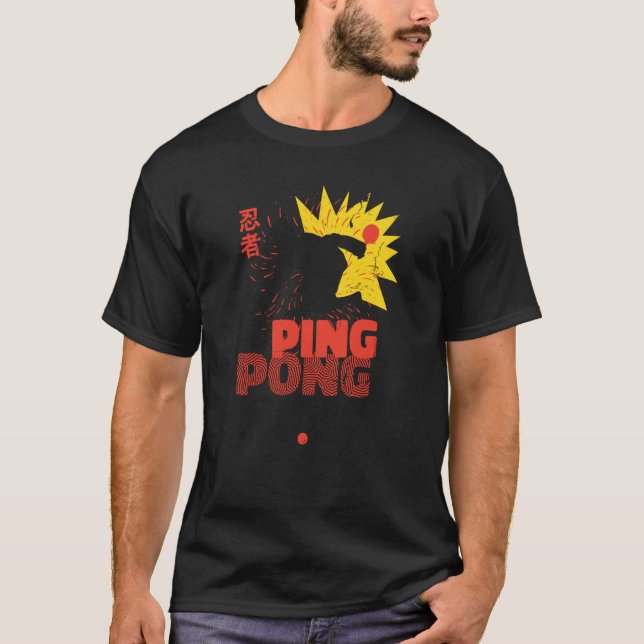 Ping Pong Paddle Table Tennis sport ping pong ninj T-Shirt (Vorderseite)