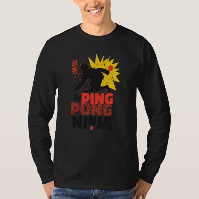 Ping Pong Paddle Table Tennis sport ping pong ninj T-Shirt (Vorderseite)