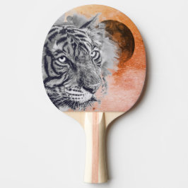 Ping Pong Paddle, TIGER UND SCHWARZER MOON Tischtennis Schläger