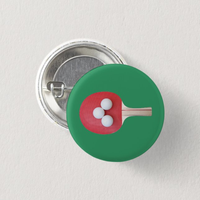 Ping Pong Paddle und Balls Button (Vorne & Hinten)
