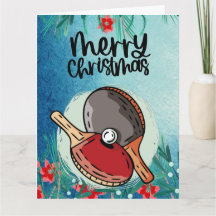 Ping Pong Paddle Weihnachtsgrüßen