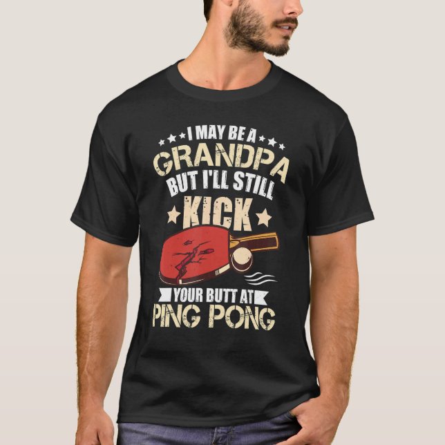 Ping Pong Player Großer Tischtennis Herren Ping Po T-Shirt (Vorderseite)