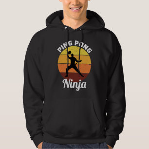 Ping Pong Player Tischtennis Coach Ninja Hoodie